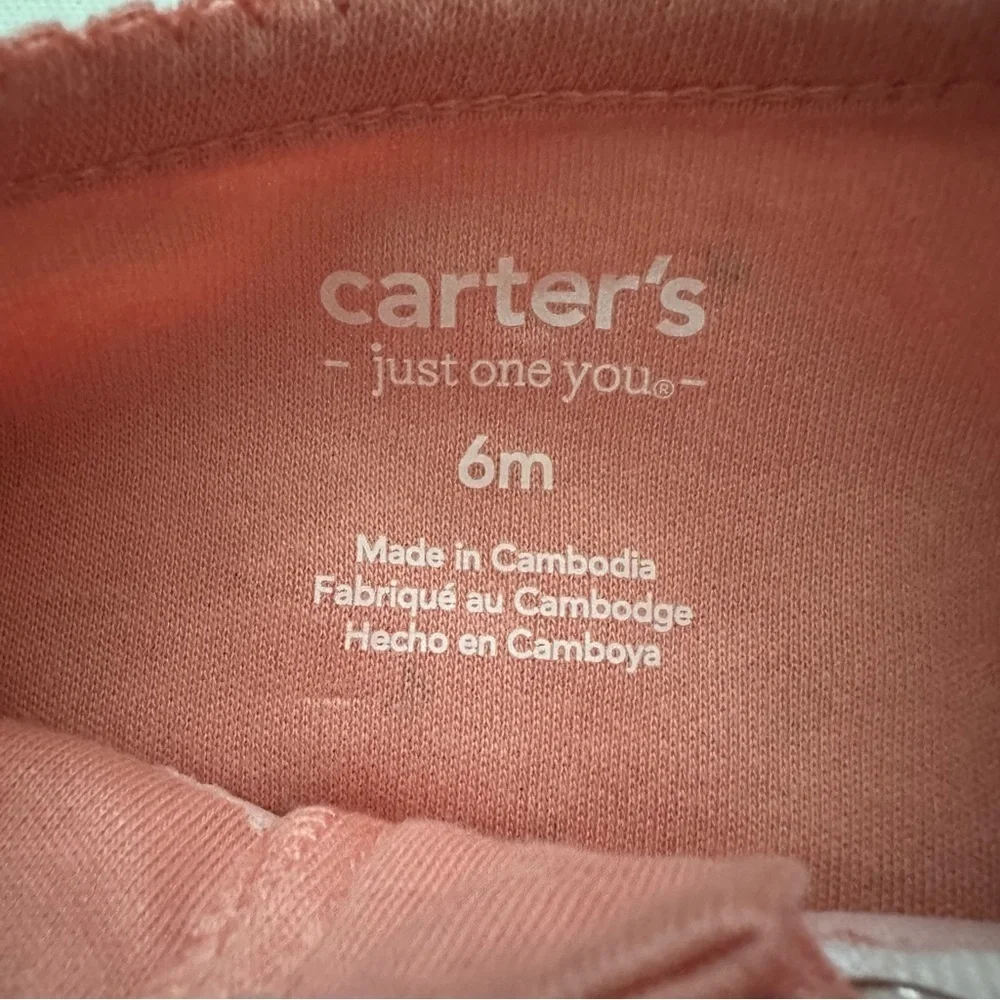 Carter's Pink 'Little Sister' Floral Footie